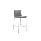 Plata Import Aelta Stool, Counter Height, Grey Seat (A-5091C-GREY)-Faux Leather