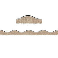 Ashley - Bordure magnétique, 12 pi, gribouillis en jute, paquet de 72-Décorations pour la classe