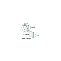 Azar Displays 1.25" Plastic U-Channel (600044)-Made from plastic