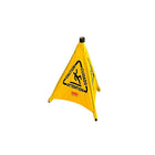 Rubbermaid Pop-Up Polypropylene Safety Cone Caution Sign, Yellow, 12 Pack-Yellow
