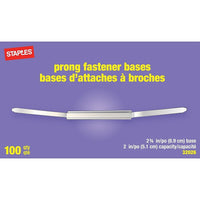 Staples Steel Prong Fasteners - 2-3/4" Base - 2" Capacity - 100 Pack-Fasteners secure loose papers quickly and easily for an organized, clutter-free office