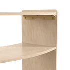 Flash Furniture Bright Beginnings Commercial Grade Bow Front 3 Tier Wooden Classroom Open Corner Storage Unit, Safe - Natural-Greenguard Certified Wood for Healthier Air Quality