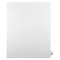 Mark Maker Legal Exhibit Index Tab White Single Tabs, 1/25th Cut, Letter Size, No Holes, Number 124, 25 Pack-White Single Tabs, 1/25th Cut
