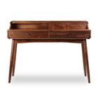 Plata Import Pat Office Desk Writing Desk - Ash Stain Walnut Veneer - Brown-2 Drawer
