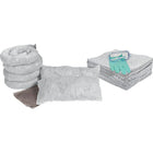 Zenith Safety 20-Gallon Spill Kits, Oil Only, Without Container-Contents: 50 Sorbent Pads (15" x 17"), 4 Sorbent Socks (3" x 48"), 2 Sorbent Pillows (8" x 18"), 1 Pair Nitrile Gloves, 2XL (11), 1 Pair Safety Goggles (One Size), 1 Disposal Bag (26 "x 36")