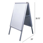 Eddie's A-Frame White Marker Board and Sign Holder - 28.75" x 18.75" (Writing Area) - Aluminum (130445-1)-Aluminum