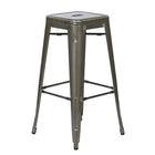 OSP Designs 30" Metal Barstool, Gunmetal, 4 Pack-30" Antique metal barstool
