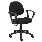 Nicer Furniture Fabric Deluxe Posture Task Chair - Loop Arms-Contoured task chair with lumbar support and waterfall-contour seat that relieves stress to legs