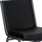 Flash Furniture HERCULES Series Heavy Duty Black Vinyl Stack Chair-Black Vinyl Upholstery