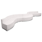 Flash Furniture HERCULES Alon Series Melrose LeatherSoft Reception Configuration, 8 Pieces, White-Modernize Your Business Office or Entry Way