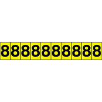 Accuform Signs Identify Locations, Supplies & Tools, Individual Letter & Number Markers, 8, 1", 30 Pack-Character 8