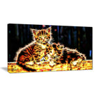 Designart Vivid Kittens Canvas Art Print, 5 Panels, (PT2352-40-20)-Print