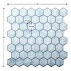 CTG Brands Hexagon Wall Tile, 10" x 10", White Marble, 6 Pack-Feature: easier to work with than big rolls or larger tiles as the size allows for a good stitching installation, can be bent to corner or cut by a sharp utility knife to fit perfectly