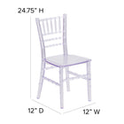 Flash Furniture Kids Crystal Transparent Chiavari Chair-Non-Stick and Anti-Static Finish