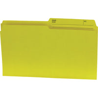 Hilroy Reversible File Folders - Legal Size - Yellow - 100 Pack-Legal sized file folder