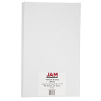 JAM Paper Vellum Bristol Legal Cardstock, 8.5 x 14, 67lb White, 50 Pack (16928437)-White card stock for scrapbooking and creating posters