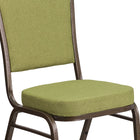 Flash Furniture HERCULES Series Crown Back Stacking Banquet Chair in Moss Fabric - Gold Vein Frame-Seamless Back Panel