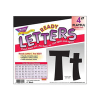 TREND Black 4 - Inch Playful Combo Ready Letters-Convenient, reusable, and easy to use, these vibrant letters enhance any kind of display or project