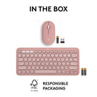 Logitech - Slim Bluetooth Combo, clavier et souris sans fil - Rose-10