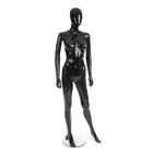 Can-Bramar PL Adult 2-in-1 Full Body and Headless Female Unbreakable Mannequin - 70"H - Glass Base -  Glossy Black-2 in 1 full body and headless mannequin