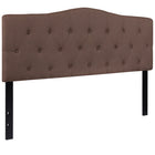 Flash Furniture - Tête de lit Cambridge grand touffetée et rembourrée en tissu chameau-Tête de lit à panneau