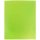 JAM Paper Plastic Heavy Duty Two Pocket Folders, Lime Green, 12 Pack (383Hlidg)-Finish: smooth