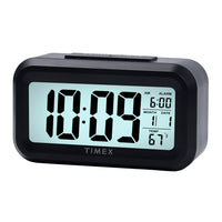 Timex T108B Portable Battery Operated Alarm Clock - Black-Black, plastic