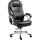 Xtech Executive Comfort Office Chair with Headrest and Armrests - Black-Steel frame construction ensures durability