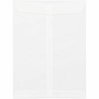 JAM Paper Open End Catalog Translucent Vellum Envelopes - 9" x 12" - Clear - 25 Pack -Colour: Clear