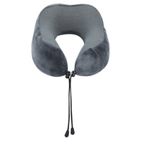 Austin House Memory Foam Neck Pillow - Black-Removable cover 100% Polyester
