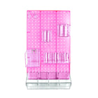Azar 12-Piece Pegboard Wall Organizer Kit with One Panel and Accessory Assortment - Pink-Sold in Multiples of: 1