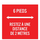 Mark Maker French Badge Talkers 2 3/4" x 2 3/4" - 6 pieds, restez a une distance de 2 metres - 10 Pack-French Badge