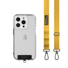 SwitchEasy MagEasy Strap Card with Detachable Neckstrap and Phone Lanyard - 20mm Strap - Mustard Yellow-No need to compromise between form and function