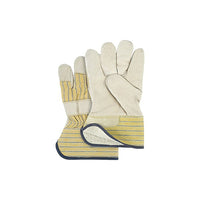 Zenith Safety Fitters Gloves, Ladies, Grain Cowhide Palm, Cotton Fleece Inner Lining - 12 Pack-Cuff Material: Rubberized