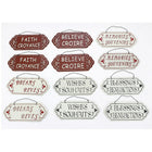 Cathay Importers Assorted Rustic Tin Wall Quotes, 12 Pack (EC-09-0679)-No frame