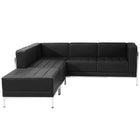 Flash Furniture  Hercules Imagination Series Leather Sectional Configuration, 3 Pieces, Black (ZBIMAGSECTSET9)-Reception Grouping - Set
