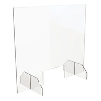 Eddie's Plexiglass Acrylic Sneeze Guard - 36"W x 31.5"H - Clear-Countertop Clear Acrylic Plexiglass Protective Barrier/Shield (Cashier Sneeze Guard)