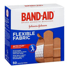 Band-Aid Fabric Assorted Bandaids, Family Pack, 50 Pack-Flexible, comfortable fabric