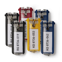 Durable Plastic Key Clip - Assorted Colours - 6 Pack-Key Tags with seamless identification