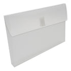 Winnable Side Opening Velcro Closure Poly Envelope - 1-1/4" Expansion - 8-3/4" x 11-3/4" - Clear-Velcro closure on front pocket