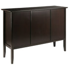 Winsome – Buffet Melba, fini café (23646)-Construit de bois massif et composite