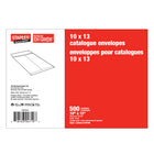 Staples Kraft Catalogue Envelopes with Gummed Flaps - 10" x 13" - Brown - 500 Pack-Ideal for mailing catalogues, booklets, brochures and multi-page documents