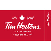 Tim Hortons $25 Gift Card-Air Miles cannot be collected on Gift Card purchases