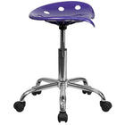 Flash Furniture Vibrant Violet Tractor Seat & Chrome Stool-Comfort Molded ''Tractor'' Seat