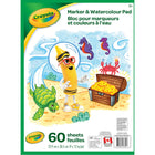 Crayola Marker and Watercolour Pad - 60 Sheets-Includes 60 page white paper pad