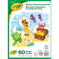 Crayola Marker and Watercolour Pad - 60 Sheets-Includes 60 page white paper pad