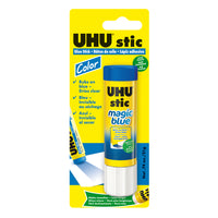 UHU Glue Stick - Blue - 21gr-Safe, acid-free and non-toxic formula made from 98% natural ingredients