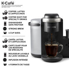 Keurig K-Cafe Single Serve Coffee, Latte and Cappuccino Maker, Dark Charcoal-Heats then brews in one simple process. No need to wait for it to heat before selecting your cup size