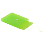 JAM Paper Enveloppes en plastique avec fermeture à bouton et ficelle, 6 1/4 x 9 1/4 po, vert lime nouveau, paquet de 120-Ouverture : extrémité ouverte