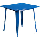 Flash Furniture – Table carrée en métal de 31,5 po pour intérieur/extérieur, bleu (ET-CT002-1-BL-GG)-Table de café en métal